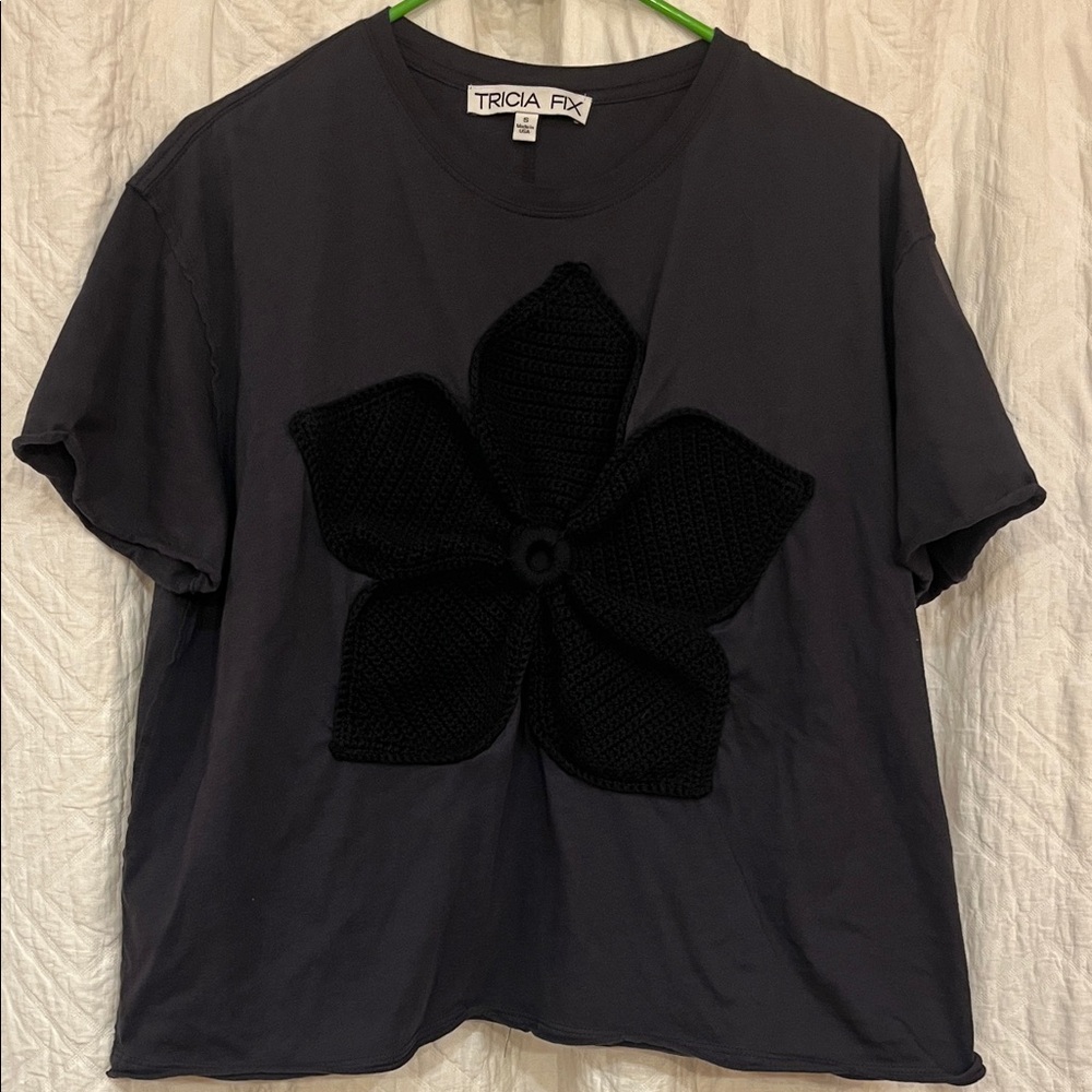 Tricia Fix Flower Crochet Tee